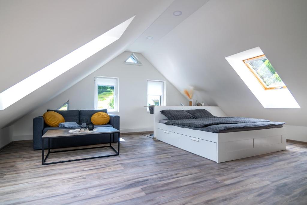 Posezení v ubytování Apartmán Janov