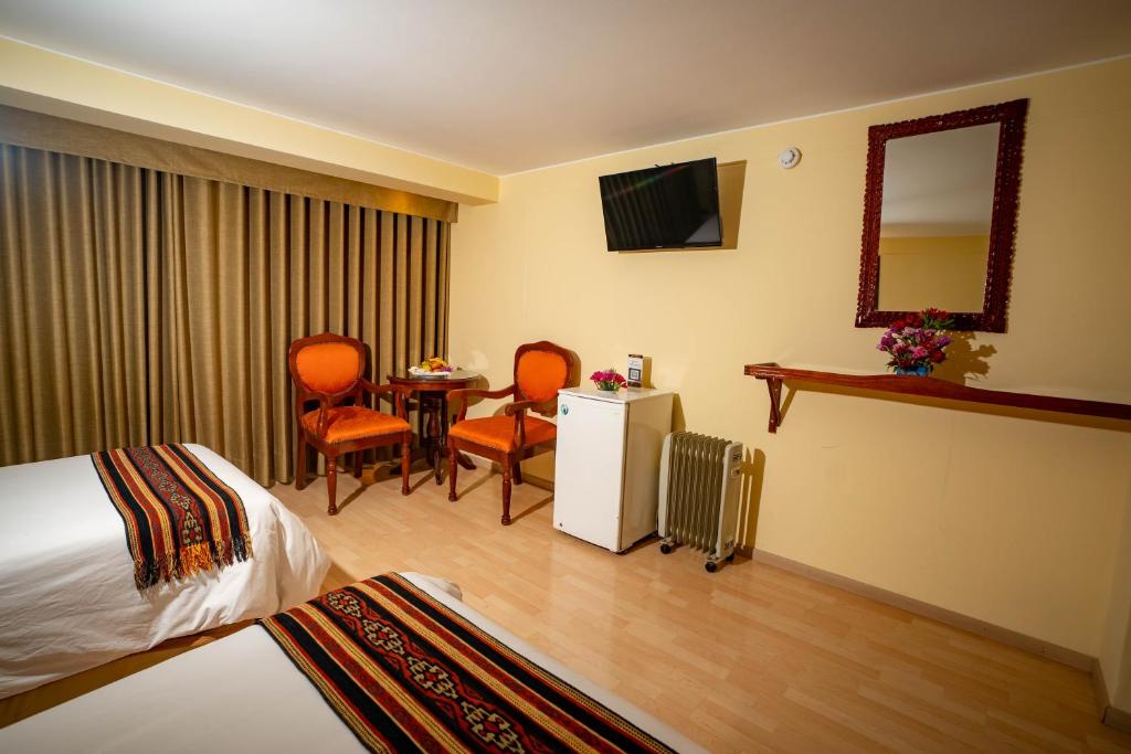 Sjónvarps- og/eða afþreyingartæki á Hotel Agustos Cusco