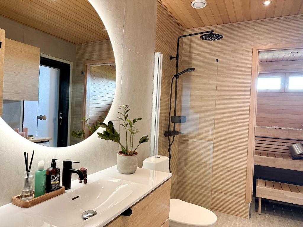 Koupelna v ubytování Snow Heaven Suites