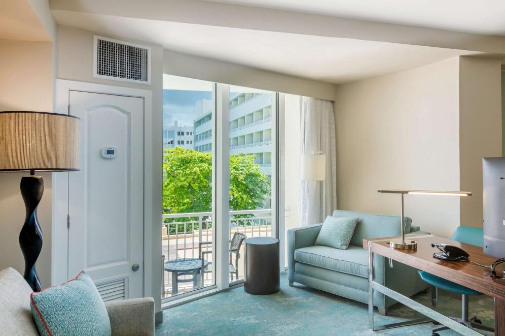 Posezení v ubytování Caribe Hilton