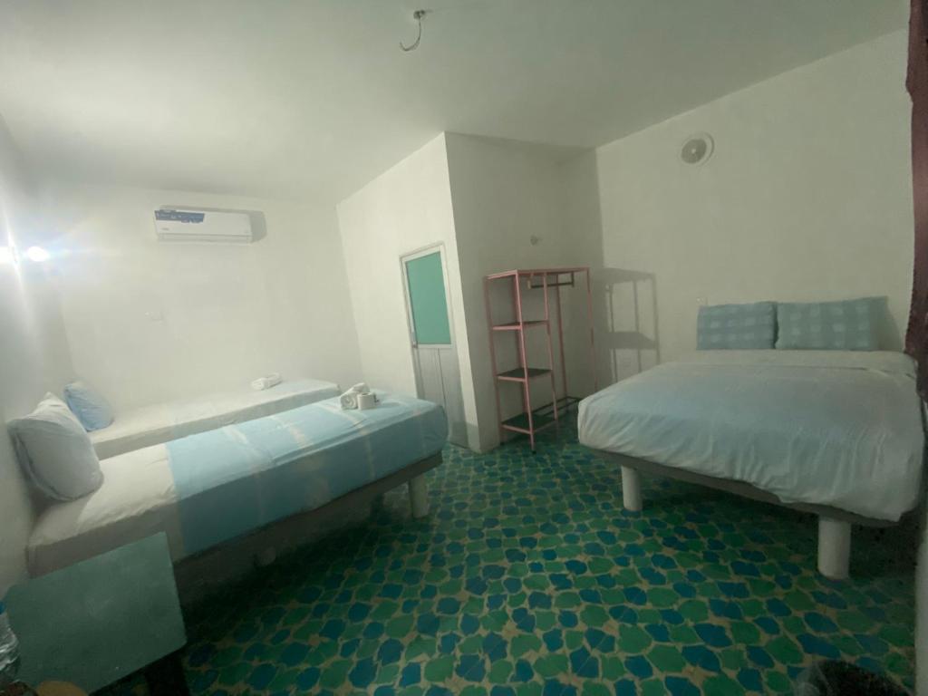 Postel nebo postele na pokoji v ubytování Hotel Casa Cactus HCC