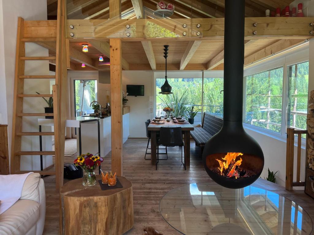 Posezení v ubytování Luxuslodge - Zeit zum Leben