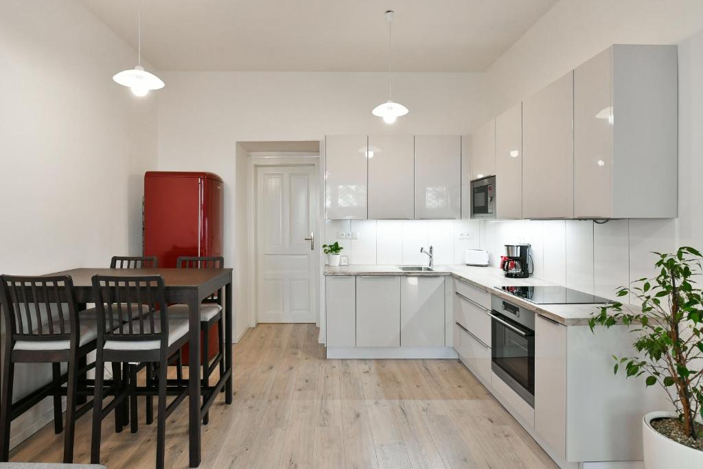 Kuchyň nebo kuchyňský kout v ubytování Kubelíkova 32 Residence