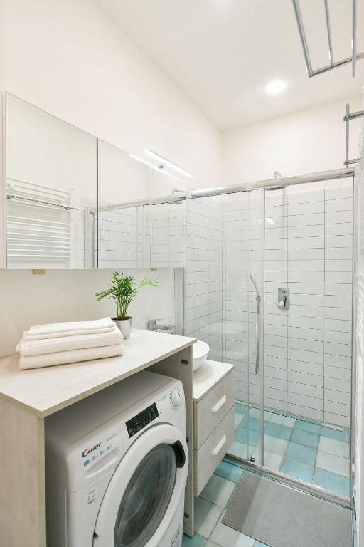 Koupelna v ubytování Kubelíkova 32 Residence