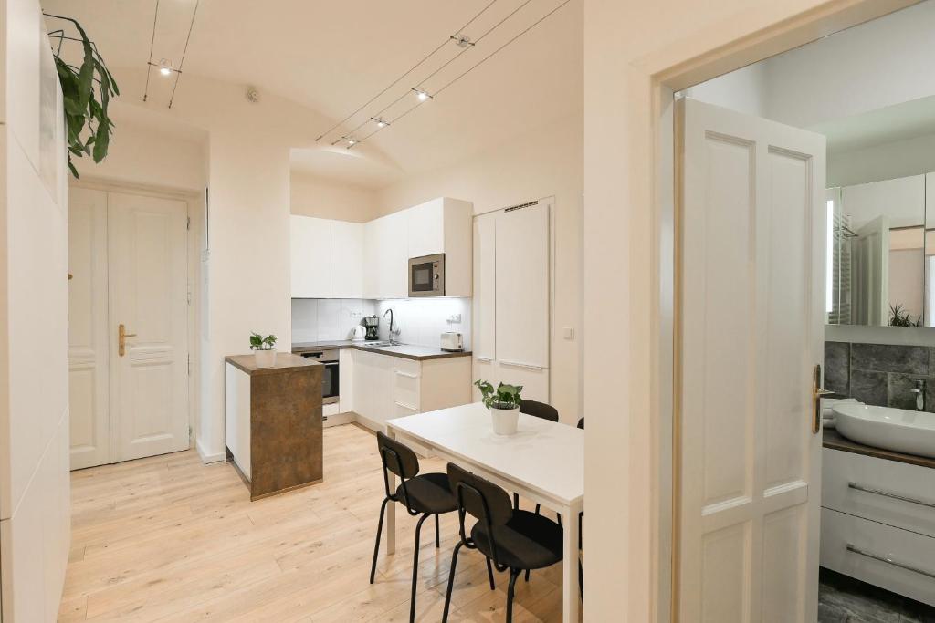 Kuchyň nebo kuchyňský kout v ubytování Kubelíkova 32 Residence