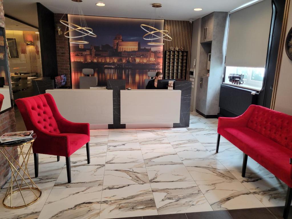Posezení v ubytování Hotel Przystanek Torun