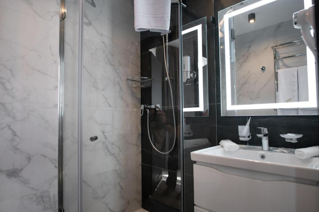 Koupelna v ubytování Hotel Boutique Refael