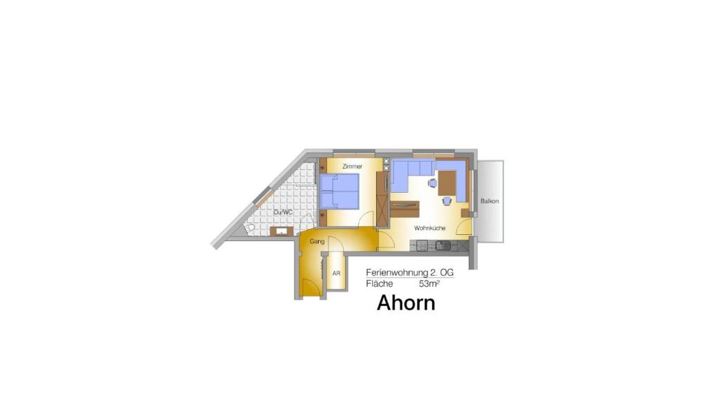 Půdorys ubytování Apart Eder