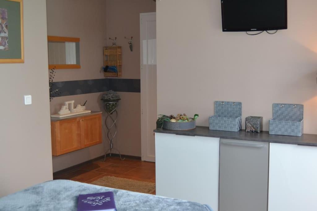 Kuchyň nebo kuchyňský kout v ubytování "POUR VOUS" studio dans villa avec piscine