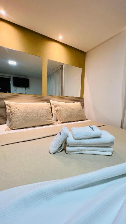 Cama ou camas em um quarto em Hotel Pousada Kairos Manaira
