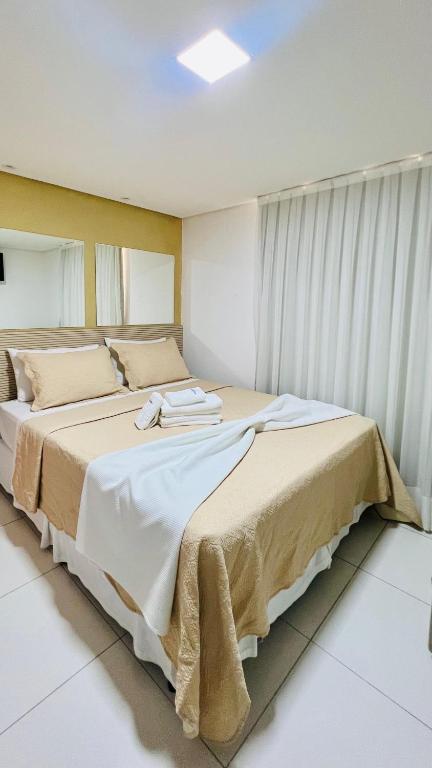 Cama ou camas em um quarto em Hotel Pousada Kairos Manaira
