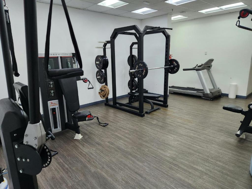 Fitness centrum a/nebo fitness zařízení v ubytování Flats Enseada Delphin