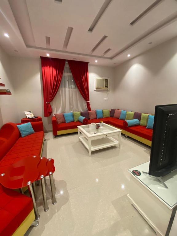 TV a/nebo společenská místnost v ubytování Al Aseel Apartment Buyoot Al Diyafah