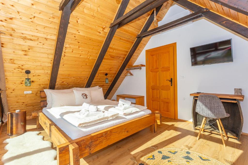 Posteľ alebo postele v izbe v ubytovaní Hedgehog's Home