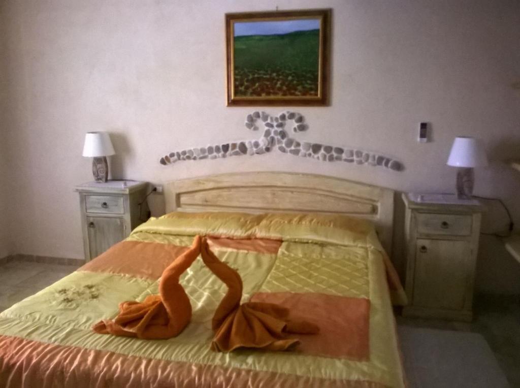 Postel nebo postele na pokoji v ubytování Hotel Valle del Cedrino