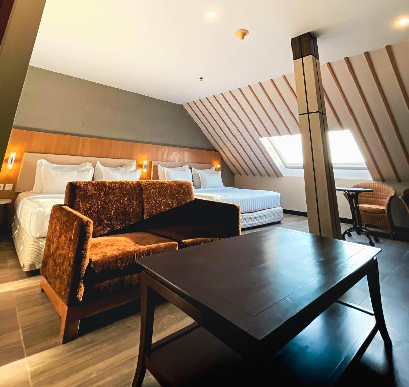 Posezení v ubytování d'primahotel Seminyak