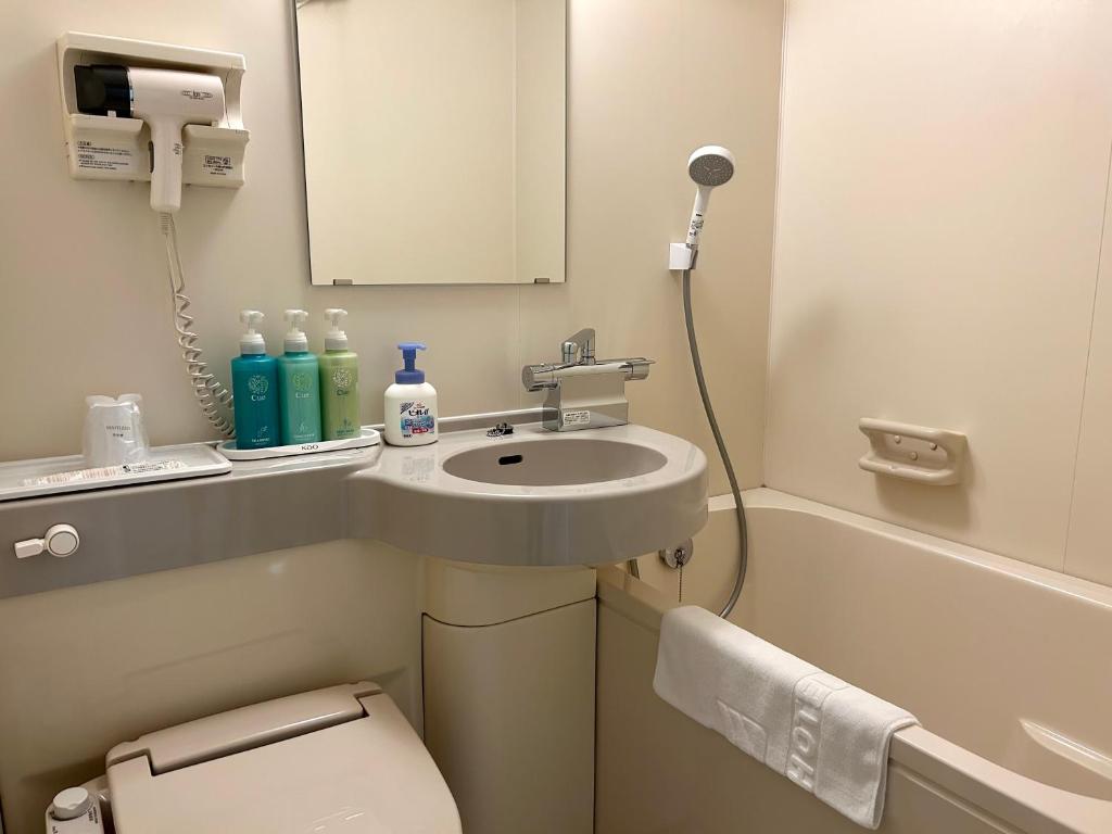 Koupelna v ubytování Saijo Urban Hotel
