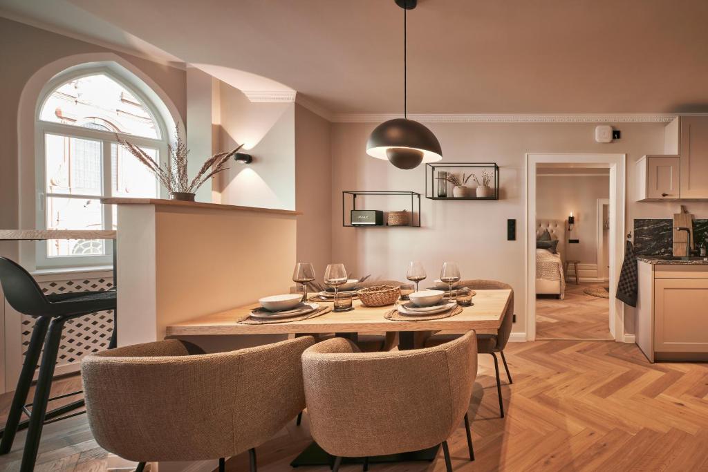 Kuchyň nebo kuchyňský kout v ubytování Loft 1540 - Boutique Ferienwohnungen