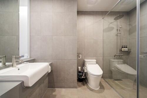 Koupelna v ubytování Hotel Cielo