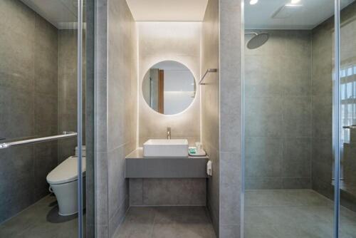 Koupelna v ubytování Hotel Cielo