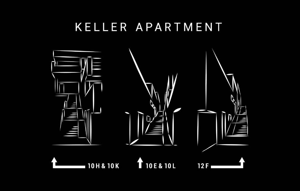 ズルツ・アム・ネッカーにあるKELLER APARTMENTの白黒のより良いアパートの図