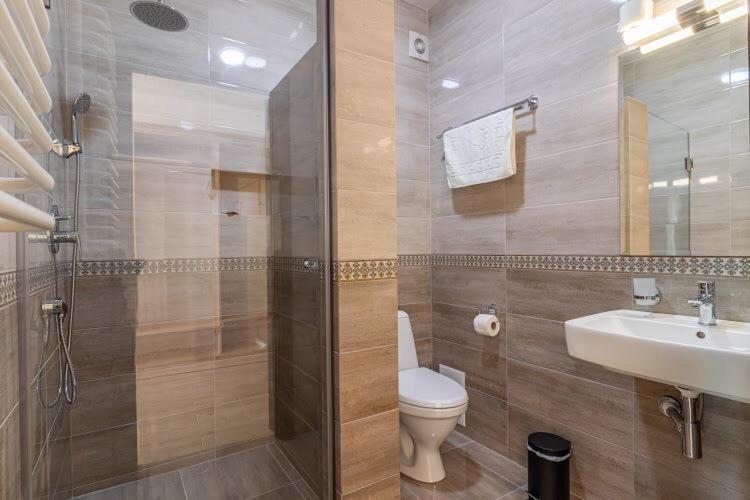 Koupelna v ubytování Gold Palace SPA Resort Bukovel