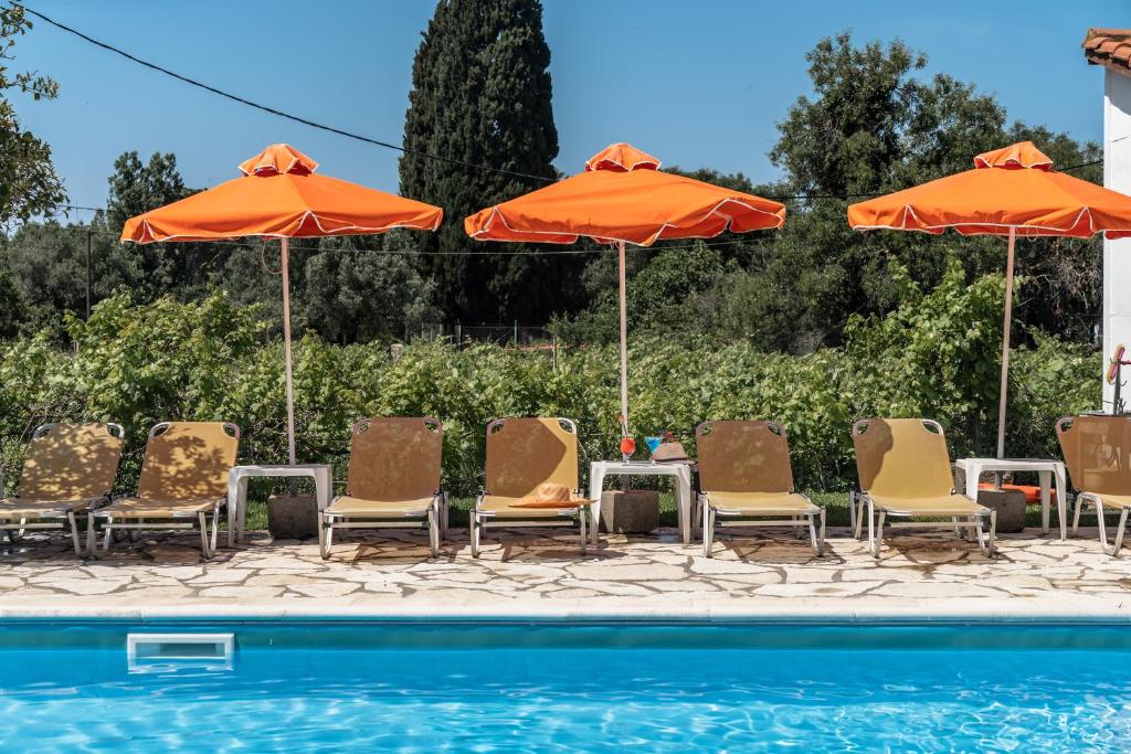 The swimming pool at or close to Marketos maisonette 4pax