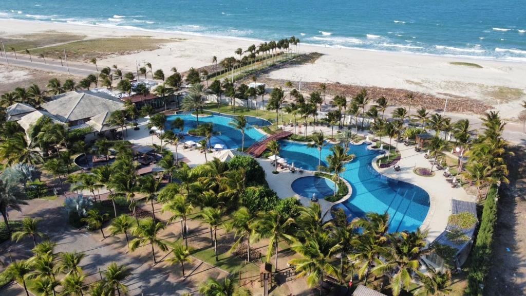 an aerial view of the resort and the beach at Golf Ville Resort Brisa do Golf -Apartamentos e Cobertura in Aquiraz