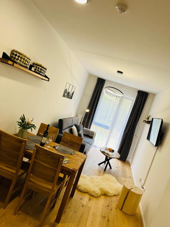 Posezení v ubytování Stylový apartmán Ski&Bike, Janské Lázně