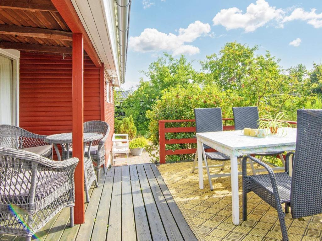 Balkón nebo terasa v ubytování 4 person holiday home in Grenaa-By Traum