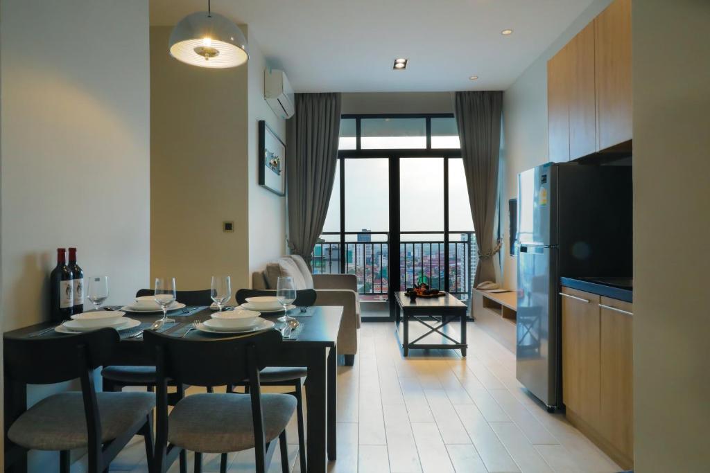 TV a/nebo společenská místnost v ubytování The View Serviced Residence 豪景日式酒店公寓