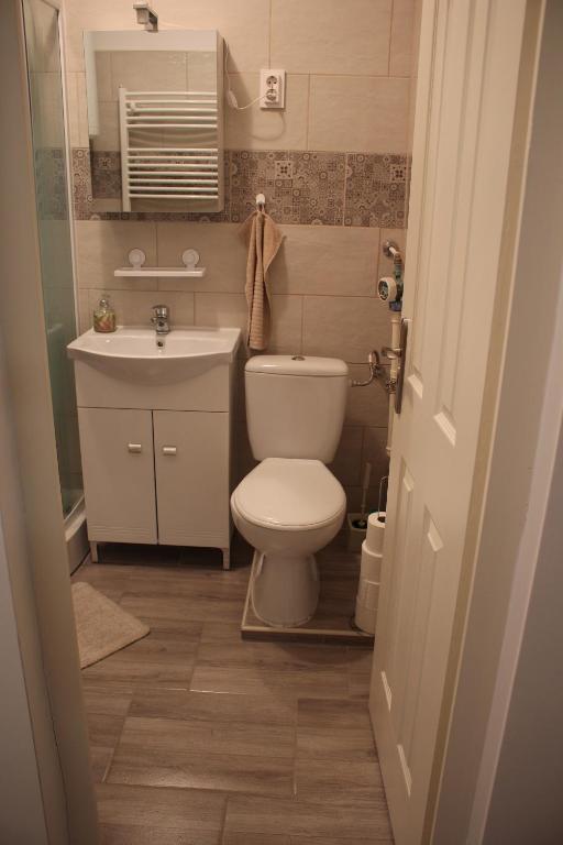 Koupelna v ubytování Fontana Apartman