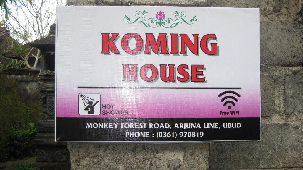 Certifikát, hodnocení, plakát nebo jiný dokument vystavený v ubytování Koming House