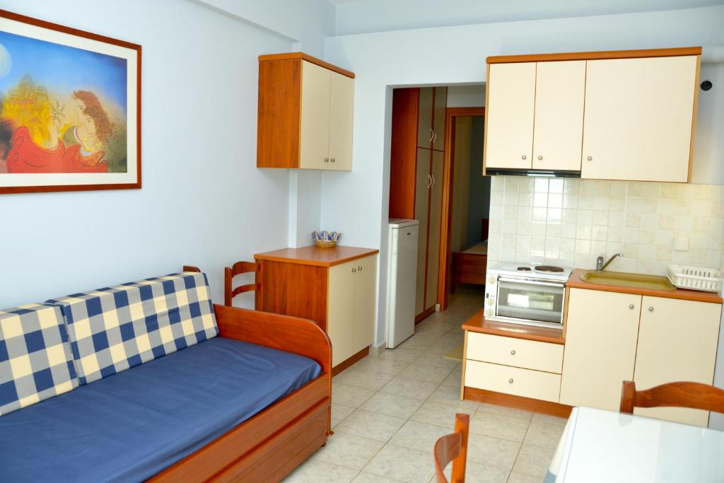 Kuchyň nebo kuchyňský kout v ubytování Iria Bay