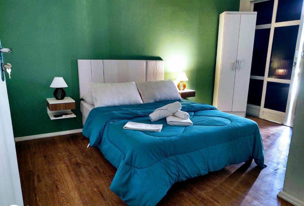 Voodi või voodid majutusasutuse Hotel La Torre Rio Branco toas