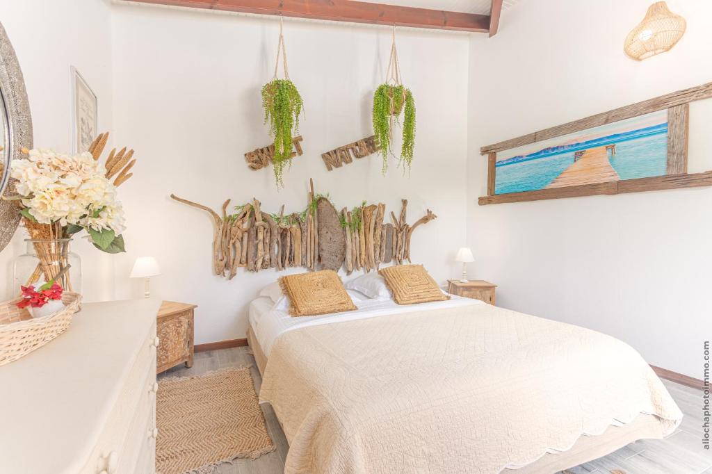 Postel nebo postele na pokoji v ubytování Villa Mahana