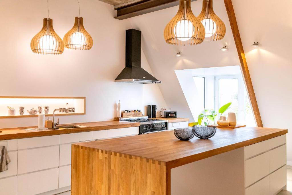 Kuchyň nebo kuchyňský kout v ubytování B&B Summertime