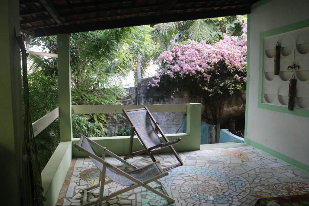 Zahrada ubytování Casa de Temporada das Mangueiras