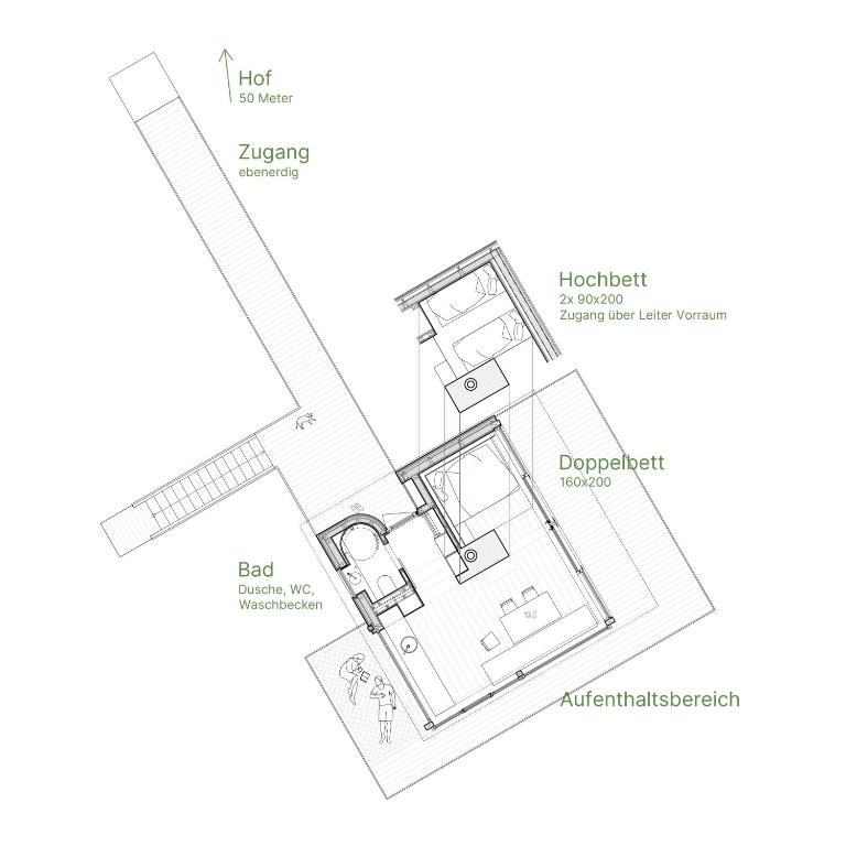 Půdorys ubytování baumhaus buchengrün