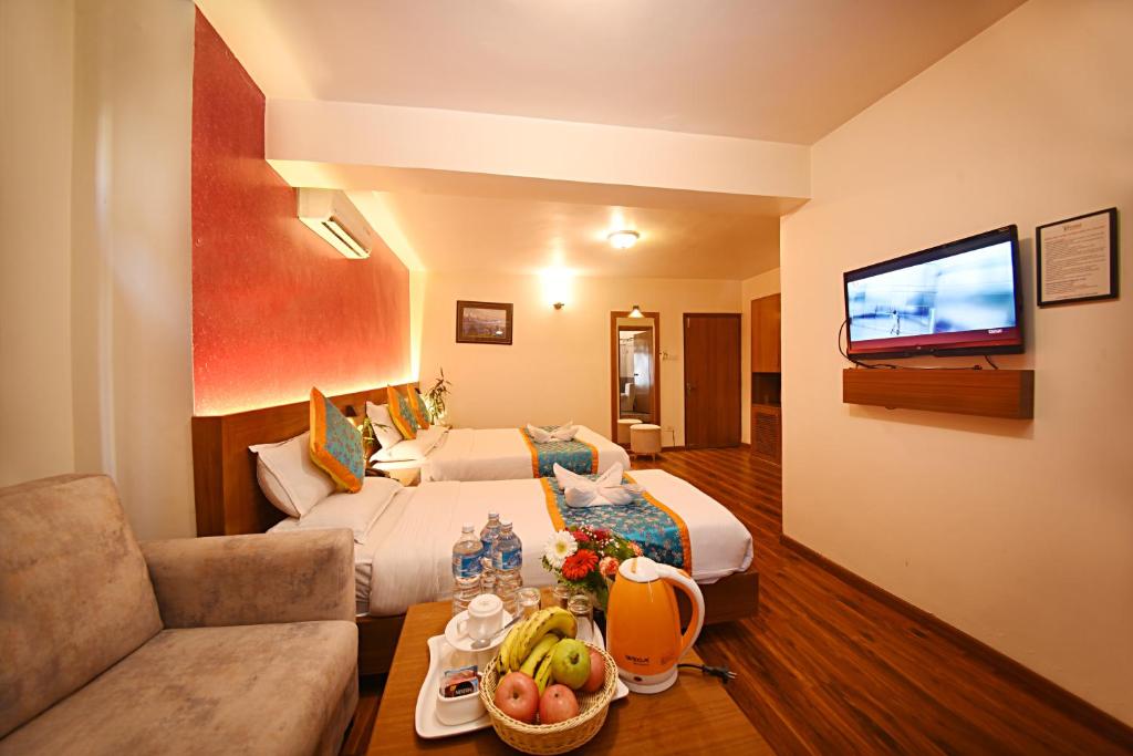 TV a/nebo společenská místnost v ubytování Hotel Amaryllis Kathmandu
