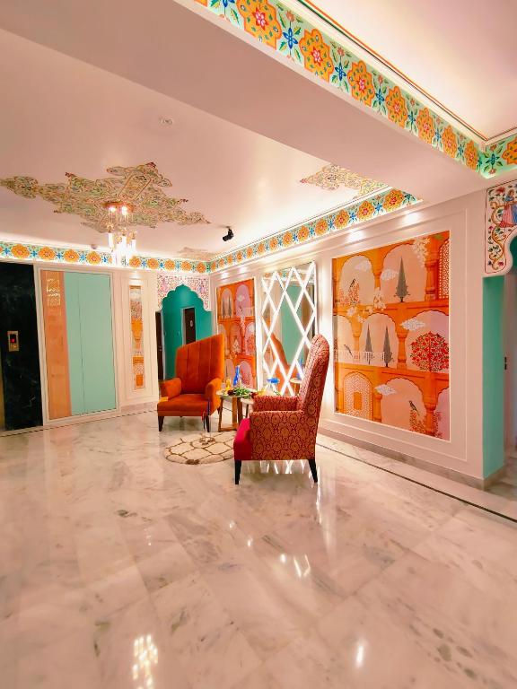 Posezení v ubytování Sarang Palace - A Luxury Boutique Hotel