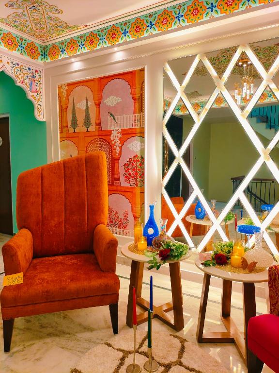 Posezení v ubytování Sarang Palace - A Luxury Boutique Hotel