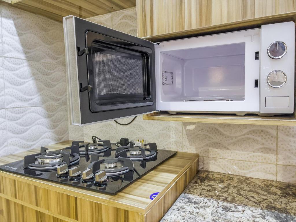 Kuchyň nebo kuchyňský kout v ubytování Klaus Residence