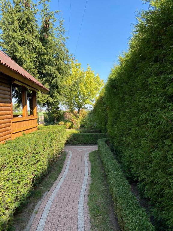 Vonkajšia záhrada v ubytovaní Verde Land - Drewniany domek na wsi