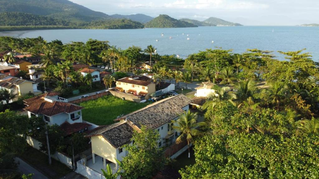 an aerial view of a town next to the water at Porto Paraty Residencial in Paraty