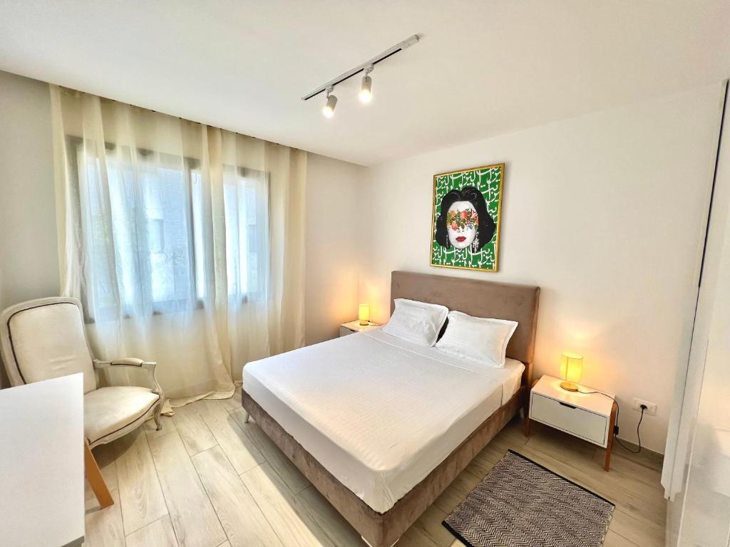 Postel nebo postele na pokoji v ubytování "Luxe Residence" Marsa avec Parking