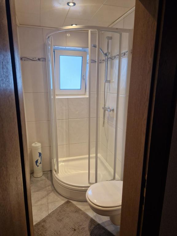 Koupelna v ubytování Haus Talblick