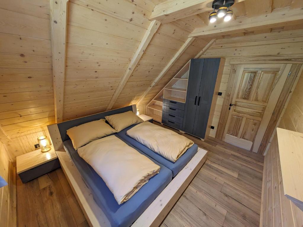 Postel nebo postele na pokoji v ubytování Wellness Chalet Kohútka