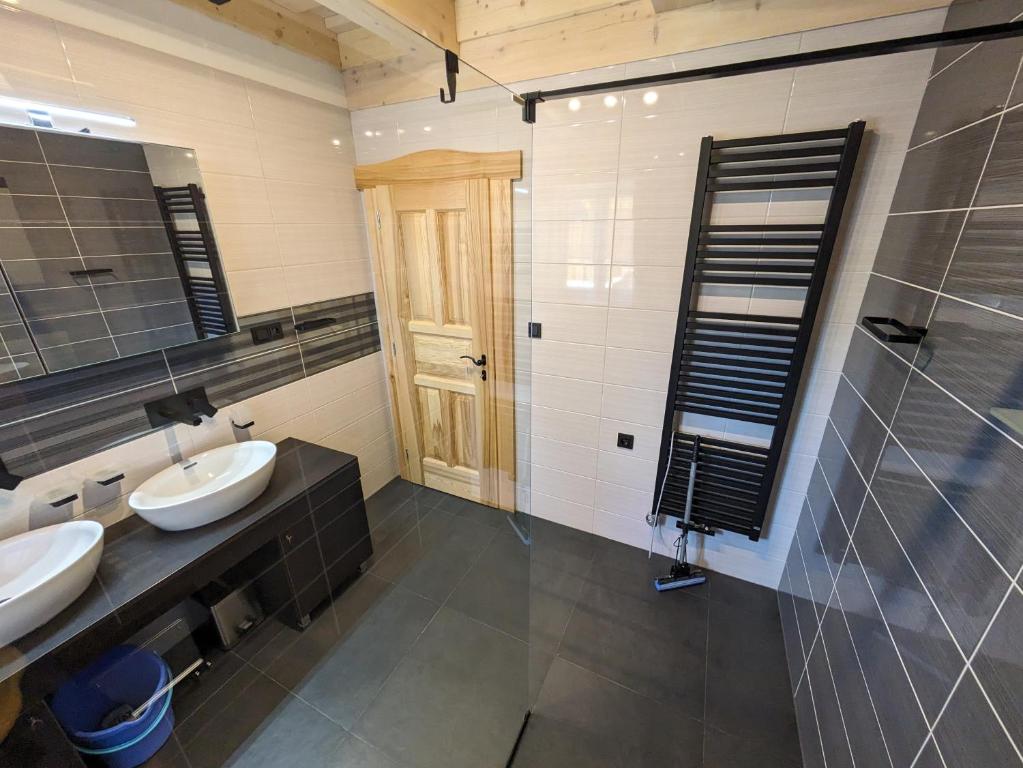 Koupelna v ubytování Wellness Chalet Kohútka