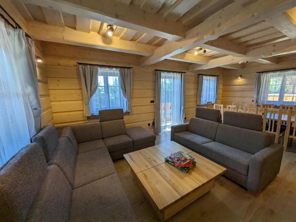 Posezení v ubytování Wellness Chalet Kohútka